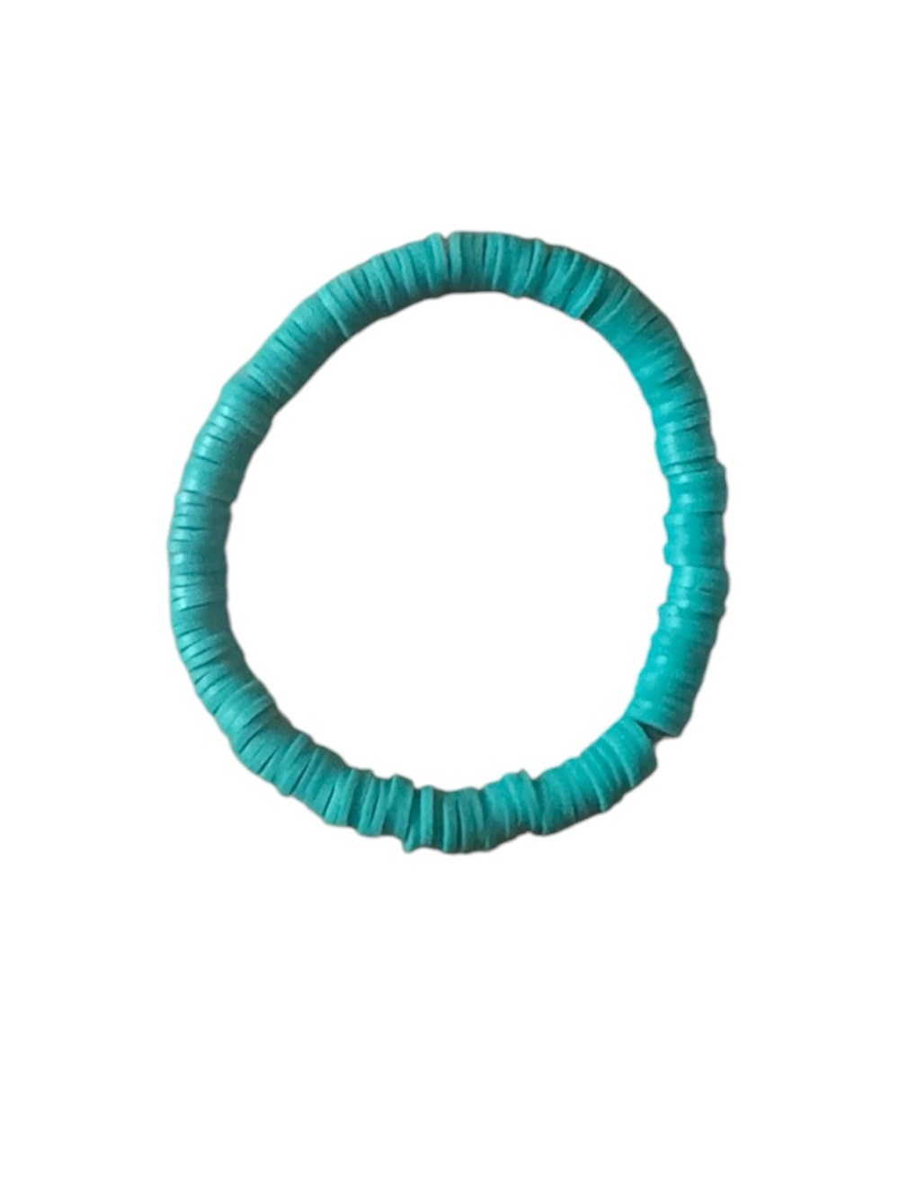 3 FOR $10 HANDCRAFTED Turquoise Clay Beaded Stretch Bracelet